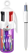 Carica l'immagine nel visualizzatore di Gallery, BIC 4 Colori, Penne Multicolore, Set 6 Penne a Sfera a Scatto con Inchiostri Classici e Pastello, Fusti Assortiti, Cancelleria Scuola e Università