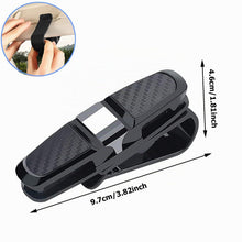 Carica l'immagine nel visualizzatore di Gallery, supporti per occhiali da sole da auto,Clip per parasole,2 Portaocchiali Auto,con clip per carte di credito,Morsetto a do