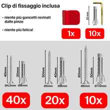 Carica l'immagine nel visualizzatore di Gallery, Fischer Kit Smartfix Box 160 Pezzi, Tasselli, Viti, Ganci per Quadri - per Muro Pieno e Mattone Forato - Valigetta Trasp