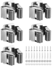 Carica l'immagine nel visualizzatore di Gallery, QWORK® 5 Pezzi Portascope Da Muro Appendibile, Supporto Parete per Scopa, Appendiscope Da Muro, Adatto Per Cucina, Garag