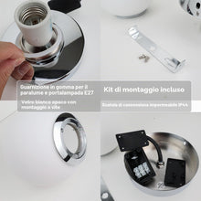 Carica l'immagine nel visualizzatore di Gallery, Alpinaluz Applique murale e lampada da soffitto nordica minimalista, paralume a forma di sfera in vetro opale fatto a ma