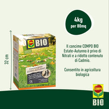 Carica l'immagine nel visualizzatore di Gallery, COMPO BIO Concime Granulare, Per Prato Estate e Autunno, 4kg