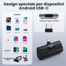 Carica l'immagine nel visualizzatore di Gallery, Power Bank 5200mAh, Ultra-piccolo&amp;Ultra-compatto Caricatore Portatile USB C PD Ingressi&amp;Uscite Mini Powrbank Batteria Es