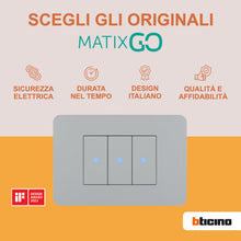 Carica l'immagine nel visualizzatore di Gallery, BTICINO MatixGO Presa di corrente universale 2 moduli Bianco SJW4140A16F Presa flat standard tedesco e italiano, interas