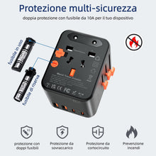 Carica l'immagine nel visualizzatore di Gallery, Adattatore Universale da Viaggio con 2 USB-C e 2 USB-A (PD 20W)