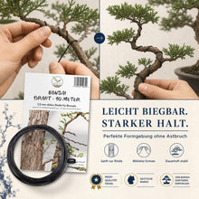 Carica l'immagine nel visualizzatore di Gallery, HAPPY SEED 10 m Filo per Bonsai in Alluminio anodizzato, Nero - Essenziale per Ottenere la Forma Desiderata del Bonsai -