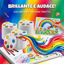 Carica l'immagine nel visualizzatore di Gallery, Set mini di acquerelli (confezione da 24) con 5 colori, tavolozza e penello