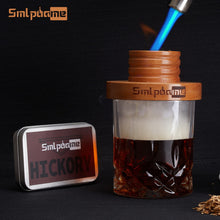 Carica l'immagine nel visualizzatore di Gallery, Kit per affumicatore per cocktail con torcia, kit per affumicatore Bourbon vecchio stile con quattro tipi di trucioli di