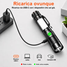Carica l'immagine nel visualizzatore di Gallery, REHKITTZ Torcia LED Ricaricabile, 2000 Lumen, Super Luminosa