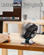 Carica l'immagine nel visualizzatore di Gallery, Gaiatop Ventilatore USB da scrivania, piccolo ma potente, portatile, silenzioso, 3 velocità, regolabile, mini ventilator