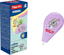 Carica l'immagine nel visualizzatore di Gallery, BIC Nastri correttori Tipp-Ex Vibbies Mini Pocket Mouse (5 mm x 6 m) con simpatici animaletti - Confezione da 6