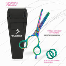 Carica l'immagine nel visualizzatore di Gallery, Forbici professionali per parrucchiere, per sfoltire i capelli, forbici da barbiere, parrucchiere, estetista, parrucchie