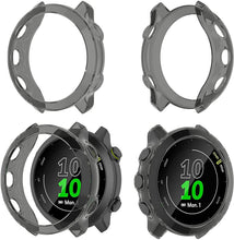 Carica l'immagine nel visualizzatore di Gallery, MWOOT Compatibile con Garmin Forerunner 55 Smartwatch Pellicole in Vetro Temperato 4 Pezzi e Custodie Protezione in Sili