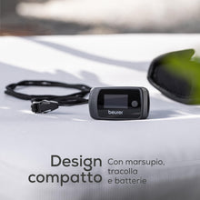 Carica l'immagine nel visualizzatore di Gallery, Beurer PO 45 Saturimetro da dito Professionale Certificato, Monitoraggio della Saturazione di Ossigeno, Frequenza Cardia
