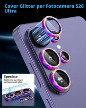 Carica l'immagine nel visualizzatore di Gallery, CloudValley Protezione Lenti Fotocamera Bling per Samsung Galaxy S26 Ultra, Vetro Temperato 9H, HD Trasparente con Decor