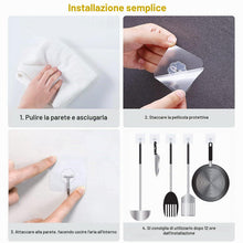Carica l'immagine nel visualizzatore di Gallery, 30 Pezzi Ganci Adesivi, Autoadesivo Gancio Trasparenti, Gancio Adesivo