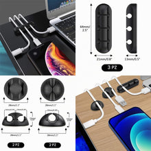 Carica l'immagine nel visualizzatore di Gallery, SOULWIT Kit gestione cavi, 4 guaine per cavi, 37 clip, 7 supporti per cavi, 10 attacchi a zip, 20 fissatori con chiodi, 
