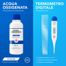Carica l'immagine nel visualizzatore di Gallery, AIESI® Kit di Pronto Soccorso professionale con TERMOMETRO e DISINFETTANTE per auto casa viaggio barca moto trekking EAS