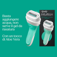 Carica l'immagine nel visualizzatore di Gallery, Wilkinson Sword Intuition Soap &amp; Shave Sensitive, rasoi donna, 6 ricariche