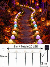Carica l'immagine nel visualizzatore di Gallery, Joycome 5M 20 LED Fungo Luci Solari da Giardino - Multicolore