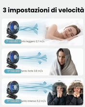 Carica l'immagine nel visualizzatore di Gallery, Gaiatop Ventilatore portatile a clip, mini ventilatore personale silenzioso