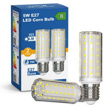 Carica l'immagine nel visualizzatore di Gallery, Lampadina LED E27 5W = 90W 925LM Bianco Fredda 6000K 2 Pezzi