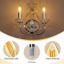 Carica l'immagine nel visualizzatore di Gallery, Aigostar Lampadina Stile Vintage Filamento LED E14, C35 4W (Equivalenti a 35W), 400 Lumen, Bianco Caldo 2200K, CRI＞80, A
