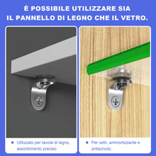 Carica l'immagine nel visualizzatore di Gallery, 40 Pezzi Supporti Reggimensola per Vetro, Staffe Angolari in Acciaio Inox con Ventosa Antiscivolo, Supporti ad Angolo Re