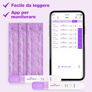 Easy@Home 2 x Test di Gravidanza Precoce: Ultrasensibile 10 mIU/ml - Test Gravidanza Rapido e Accurato - Rileva la Gravidanza Prima del Ciclo Previsto in 3 Minuti - 2 HCG Test