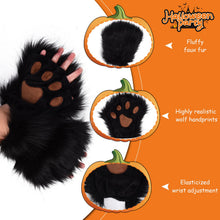 Carica l'immagine nel visualizzatore di Gallery, Ulikey Set da vestire coda di lupo di volpe, Orecchie di gatto in finta pelliccia di Halloween Set di costumi per bambin