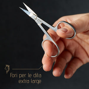 Yumaya - Forbici professionali per unghie in acciaio inox, incl. custodiaForbici per cuticole fini e extra affilate - Inossidabili - Piccole forbici per unghie, anche per mancini