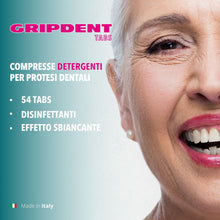 Carica l'immagine nel visualizzatore di Gallery, Gripdent Tabs 54 - Compresse disinfettanti - Disinfetta e sbianca dentiere, bites, paradenti, apparecchi ortodontici e d