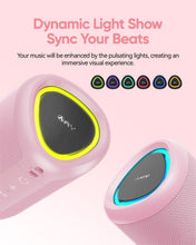 Carica l'immagine nel visualizzatore di Gallery, AY Cassa Bluetooth Portatile con Luci, Impermeabile IPX5, Stereo Paring, Ingresso AUX&amp;TF-Card, 24 Ore di Riproduzione, Piccolo Altoparlante wireless Bluetooth 5.3, Perfetto per Casa,Feste,All'aperto