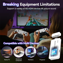 Carica l'immagine nel visualizzatore di Gallery, FebotakConsole per videogiochi retrò Febotak 2025 con oltre 40.000 giochi, 23 emulatori, HDM 4K, doppi controller wireless da 2,4 GHz, sistema Plug &amp; Play [Game Boy Advance] (Bianco)