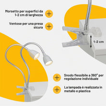 Carica l'immagine nel visualizzatore di Gallery, Brilliant, Lampada a LED con Morsetto da scrivania
