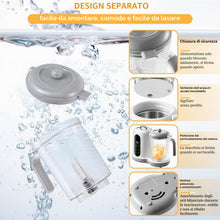 Carica l'immagine nel visualizzatore di Gallery, Cuocipappa Mixer Multifunzione, Cuocipappa per Bambini, Cuocipappas per Bambini, Cuocivapore, Frullatore e Sterilizzatore in un Unico Apparecchio,Sterilizzatore in un Unico Apparecchio, 400 ml
