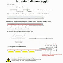 Carica l'immagine nel visualizzatore di Gallery, Set di 4 Faretti led da incasso per cartongesso,12V 3W faretti led soffitto,Faretto LED foro 55mm ultrasottile14mm,IP44 