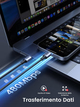 Carica l&#39;immagine nel visualizzatore di Gallery, UGREEN Cavo USB C PD 60W, Cable Type C Compatible con iPhone 17 Pro Max Air/16/15 Plus Pro Max, iPad Air, Galaxy S25/S24/S23/S22/A54, Redmi, Pixel 9/8/7, PS5, Drone, ecc 1M