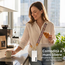 Carica l'immagine nel visualizzatore di Gallery, Cordino per Cellulare Universale con Patch, Laccio per Cellulare Regolabile da Collo e Tracolla, Cordoncino Telefono con