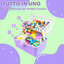 Carica l'immagine nel visualizzatore di Gallery, ZEIZHUBN Kit Lavoretti Creativi per Bambini 3000 Pezzi DIY Art Craft Set Scovolini Colorati per Lavoretti Giochi Creativ