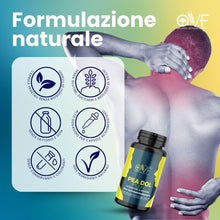 Carica l'immagine nel visualizzatore di Gallery, OVF PEA DOL Plus 600mg con Boswellia e Quercetina in sinergia, 60 cps, Pea Ultramicronizzata, Potente Supporto per disturbi e tensioni localizzate con PEA, Pea Ultramicronizzata