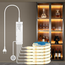 Carica l'immagine nel visualizzatore di Gallery, AXFEE COB LED Strip, 6 Rotoli 1M Paralleli di Striscia LED, Accorciabile