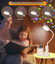 Carica l'immagine nel visualizzatore di Gallery, Lampada da Scrivania a LED per Bambini, Lampada da Tavolo 3 Luminosità Dimmerabile, Lampada da Lettura con Portapenne e 