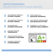 Carica l'immagine nel visualizzatore di Gallery, Aguaplast Anticondensa Stucco Termoisolante 3 kg – Protettivo Anti-Condensa e Anti-Muffa, Riduce Ponti Termici e Riverbe