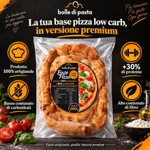Carica l'immagine nel visualizzatore di Gallery, Bolle Di Pasta® Base Pizza Low Carb-Keto – 100% Artigianale, +30% Proteine (24,2 g), Solo 2,4 g di Carboidrati – Gustosa