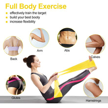 Carica l'immagine nel visualizzatore di Gallery, Elastici Palestra, Bande Elastiche Fitness Resistance Band Elastici Fisioterapia Esercizi Yoga, Pilates, Schiena Stretch