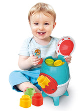 Carica l&#39;immagine nel visualizzatore di Gallery, Clementoni - 17806 - Soft Clemmy - Touch, Explore And Play Sensory Rocket, Razzo con Mattoncini Morbidi e Personaggio, Set Costruzioni Prima Infanzia Multilingua per Bambini 6 Mesi, Made in Italy