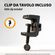 Carica l'immagine nel visualizzatore di Gallery, VELAMP - Lampada da Tavolo con Braccio Regolabile Charleston XL, Lampada da Scrivania Design Moderno, Abat Jour da Comod