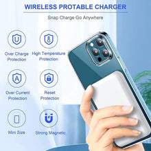 Carica l'immagine nel visualizzatore di Gallery, Power Bank Magnetico 10000mAh, Wireless Caricatore 20W Ricarica Rapida Powerbank, Magnetico Caricatore Inalámbricos Portatile Batteria Esterna per iPhone 16 15 14 13 12 Pro Max Mini Plus Samsung iPad
