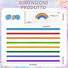 Carica l'immagine nel visualizzatore di Gallery, 8 Pezzi Fidget Toys Bastoncini Sensoriali In Silicone,Giocattoli Antistress